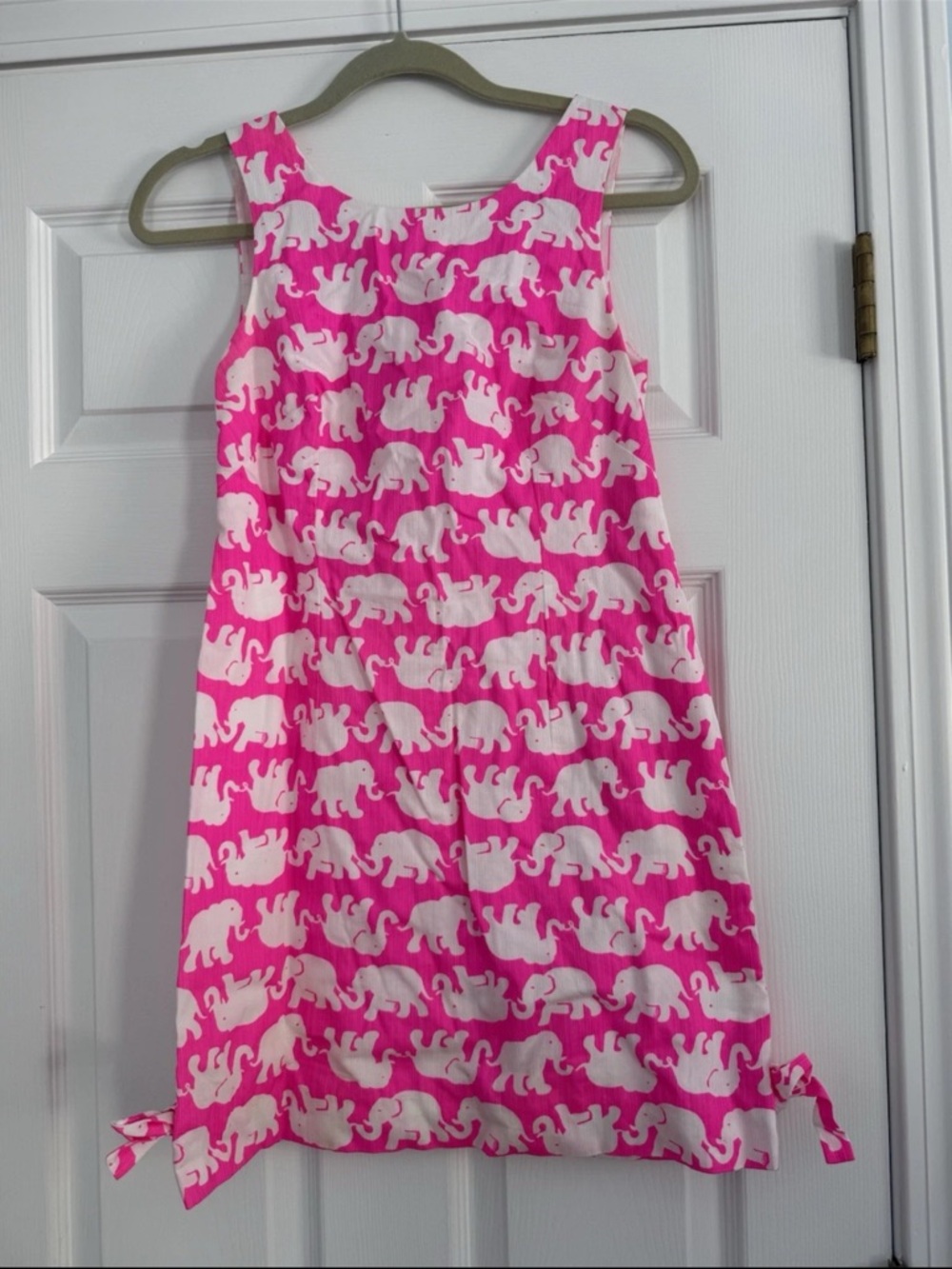 Lilly Pulitzer Hot Pink and White Elephant Print Sundress